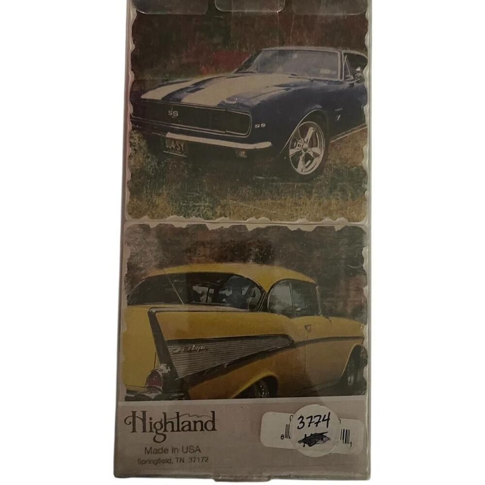 Set of 4 stone car coasters